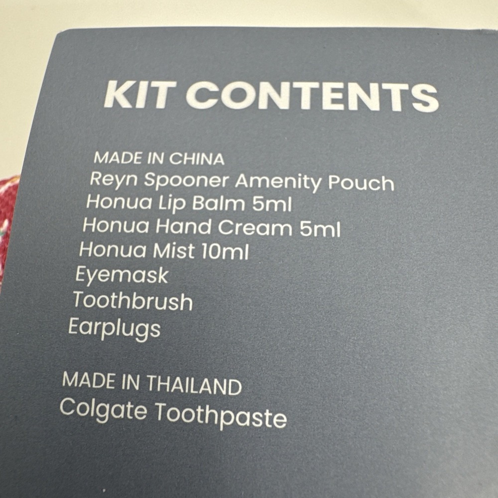 United‎ Airlines UA Reyn Spooner Travel Amenity Kit Hawaii First Class 2025 NEW - Picture 3 of 7